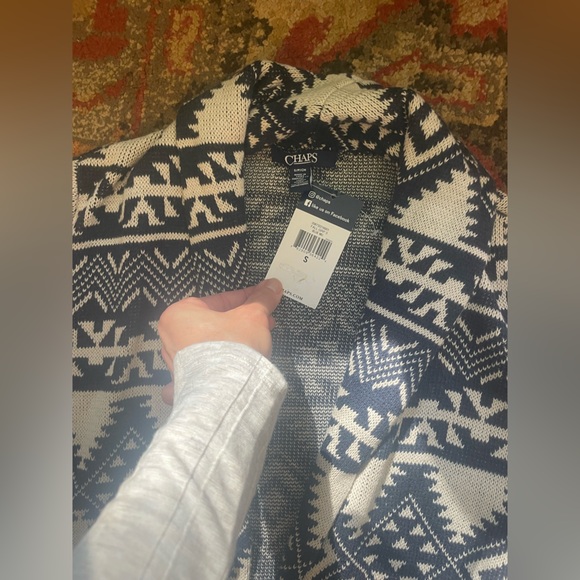 Chaps X Ralph Lauren cardigan sweater Yellowstone southwestern tribal pendleton - Picture 8 of 13